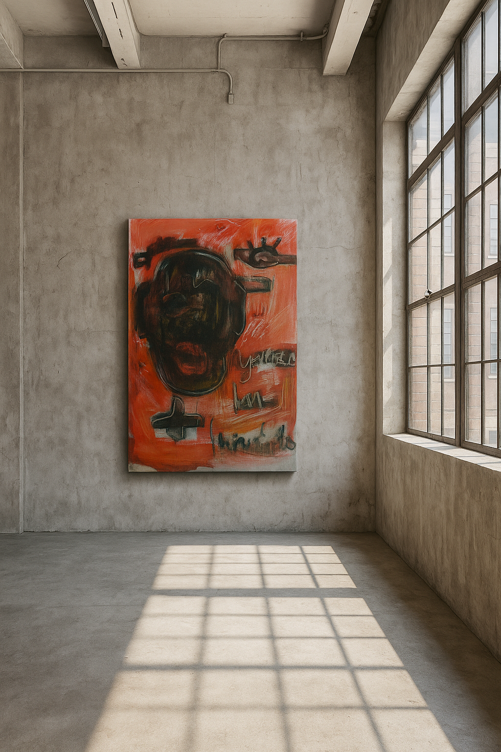 >> False face << (70x100 cm, painting)